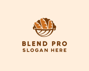 Baguette Bread Basket logo design