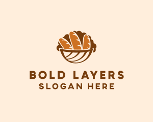 Baguette Bread Basket logo design