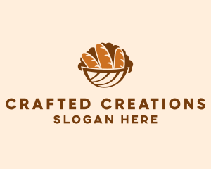 Baguette Bread Basket logo design