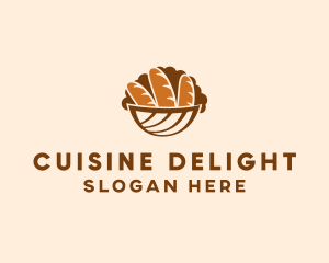 Baguette Bread Basket logo design