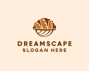 Baguette Bread Basket logo design