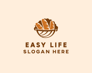 Baguette Bread Basket logo design