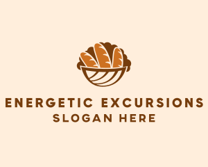 Baguette Bread Basket logo design