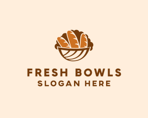 Baguette Bread Basket logo design