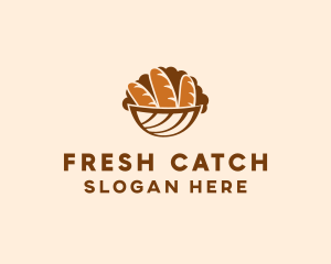 Baguette Bread Basket logo design