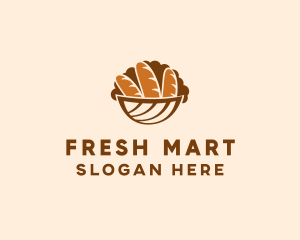 Baguette Bread Basket logo design