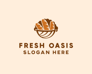 Baguette Bread Basket logo design