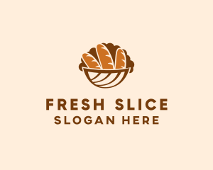 Baguette Bread Basket logo design