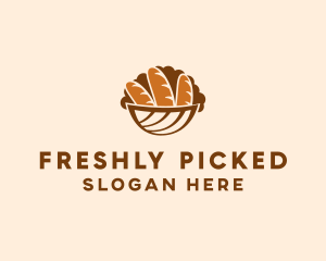 Baguette Bread Basket logo design