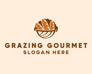 Baguette Bread Basket logo design