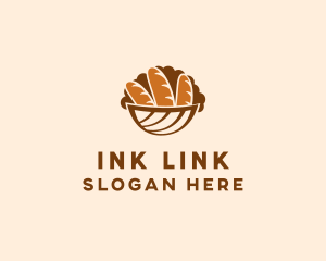 Baguette Bread Basket logo design