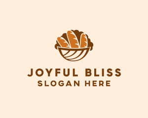 Baguette Bread Basket logo design