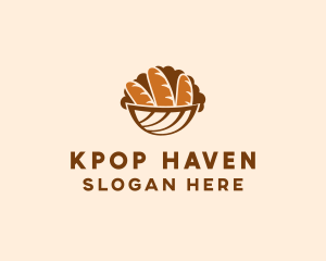 Baguette Bread Basket logo design