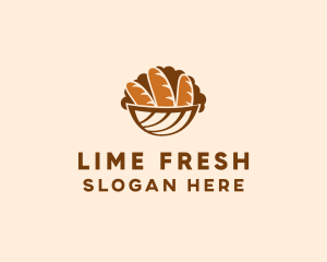 Baguette Bread Basket logo design