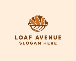 Baguette Bread Basket logo design