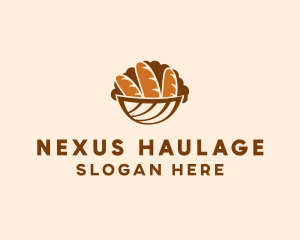 Baguette Bread Basket logo design