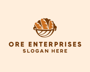 Baguette Bread Basket logo design