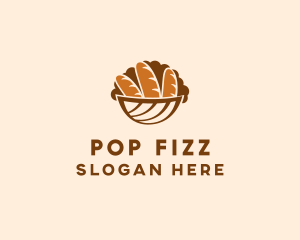 Baguette Bread Basket logo design