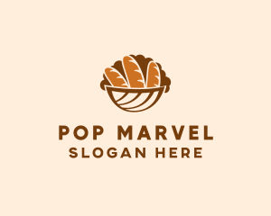 Baguette Bread Basket logo design