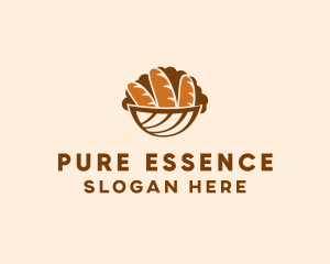 Baguette Bread Basket logo design