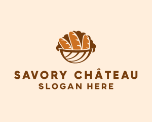 Baguette Bread Basket logo design