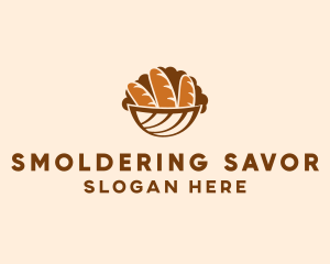 Baguette Bread Basket logo design