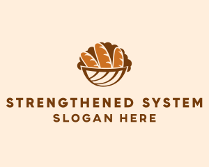 Baguette Bread Basket logo design