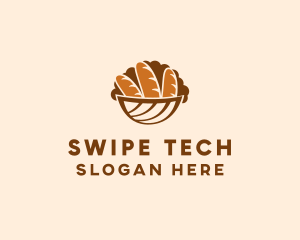 Baguette Bread Basket logo design