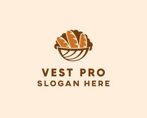 Baguette Bread Basket logo design