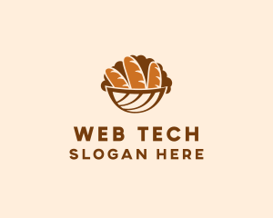 Baguette Bread Basket logo design