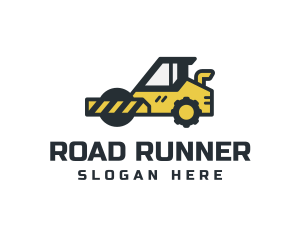 Construction Road Roller logo design