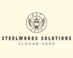 Ironworks Welder Helmet logo design