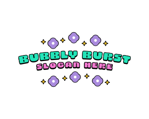 Quirky Bubbly Flower logo