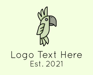 Feathers - Cockatoo Parrot Bird logo design
