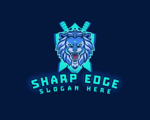 Lion Shield Swords logo