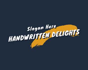 Handwritten Doodle Brush logo design