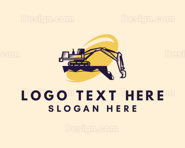 Industrial Excavator Machinery Logo