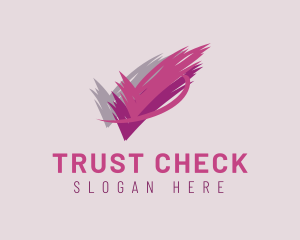 Brush Paint Check logo design