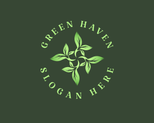Botanical Garden Leaves logo