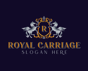 Royal Pegasus Ornate logo design