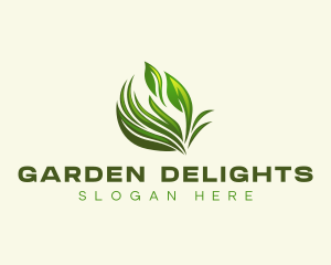 Grass Gardening Landscape logo design