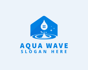  House Water Droplet logo design