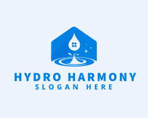  House Water Droplet logo