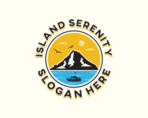 Travel Mountain Island logo design