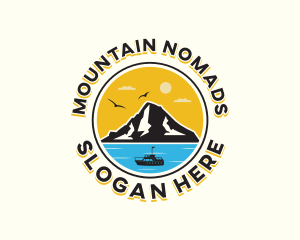 Travel Mountain Island logo design