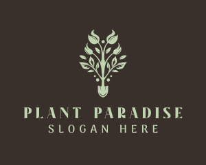 Landscaping Shovel Plant logo design