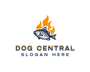 Grill Fish Restaurant logo design