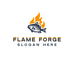 Grill Fish Restaurant logo design