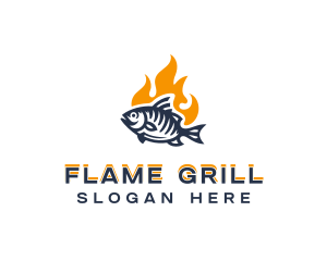 Grill Fish Restaurant logo design