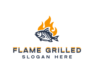 Grill Fish Restaurant logo design